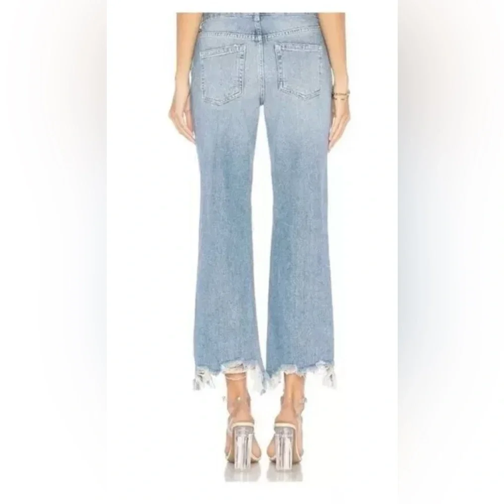 Free People Maggie Midrise Straight Jean, Size 25, NWT, Light Stone - Picture 6 of 14